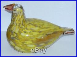 Oiva Toikka Iittala Female Pine Grosbeak Finnish Glass Bird Rare Discontinued