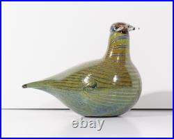 Oiva Toikka Iittala Green Long-Tailed Duck Glass Bird