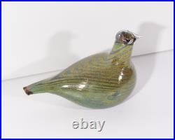 Oiva Toikka Iittala Green Long-Tailed Duck Glass Bird