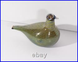 Oiva Toikka Iittala Green Long-Tailed Duck Glass Bird