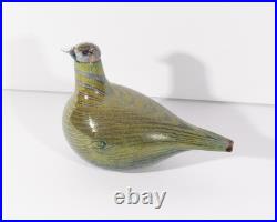 Oiva Toikka Iittala Green Long-Tailed Duck Glass Bird