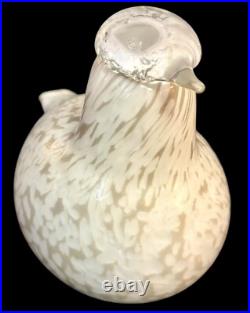 Oiva Toikka Iittala Nuutajarvi Finland Willow Grouse Glass Bird figurine 6.25 Oiva Toikka Iittala Nuutajarvi Finland Willow Grouse Glass Bird figurine 6.25