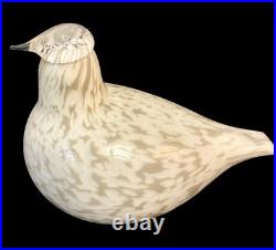 Oiva Toikka Iittala Nuutajarvi Finland Willow Grouse Glass Bird figurine 6.25 Oiva Toikka Iittala Nuutajarvi Finland Willow Grouse Glass Bird figurine 6.25