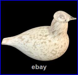 Oiva Toikka Iittala Nuutajarvi Finland Willow Grouse Glass Bird figurine 6.25 Oiva Toikka Iittala Nuutajarvi Finland Willow Grouse Glass Bird figurine 6.25