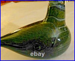 Oiva Toikka Iittala Nuutjarvi Rare Finnish Art Glass Northern Duck Bird Signed