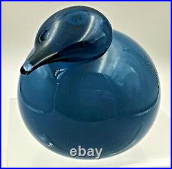 Oiva Toikka Kuulas Rain Glass Bird Figurine- Signed O. Toikka- Iittala- Boxed