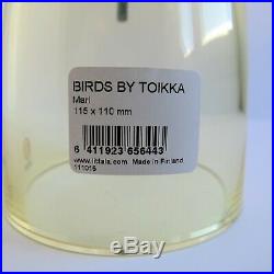 Oiva Toikka Mari Glass Bird Signed Sticker Label Mint Nuutajarvi Iittala Finland
