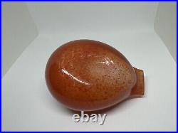 Oiva Toikka Nuutajarvi Iittala Finnish Art Glass Bird RAUTARUUKKI Orange, Blue Oiva Toikka Nuutajarvi Iittala Finnish Art Glass Bird RAUTARUUKKI Orange, Blue