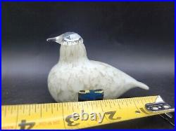 Oiva Toikka Nuutajarvi Littala Finnish Art Glass Speckled White Bird Dove Tern