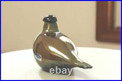 Oiva Toikka Nuutajarvi Vintage Art Iittala Glass Bird Used