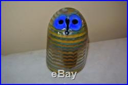Oiva Toikka Owl Art Little Owlet Glass Art Bird Iittala Finland Design