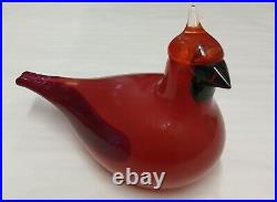 Oiva Toikka Red Cardinal Kardinaali Birds Nuutajärvi Arabia Iittala Finland Sig