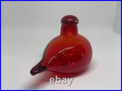 Oiva Toikka Tern Tirri Ruby Red Bird Finland Nuutajärvi iittala