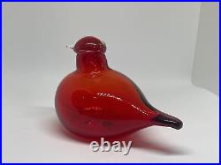 Oiva Toikka Tern Tirri Ruby Red Bird Finland Nuutajärvi iittala