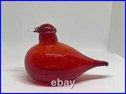 Oiva Toikka Tern Tirri Ruby Red Bird Finland Nuutajärvi iittala