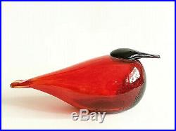 Oiva Toikka Unique Bird Set Smew Red and Baby Iittala Glass Design NEW