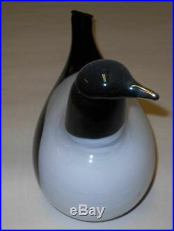 Oiva Toikka Vintage Magpie Harakka Glass Art Bird Iittala Finland Design 1990