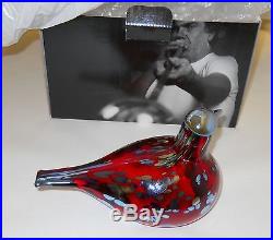 Oiva Toikka Vintage Ruby Art Bird Rotkehlchen Iittala Finland Design 1992