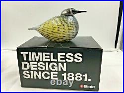 Oiva Toikka Yellow Rumped Warbler Glass Bird Figurine Iittala Finland # 28/300