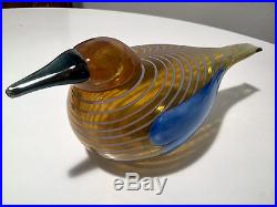 Oiva Toikka art glass bird BLUE SCAUP DUCK 2004 Annual bird Iittala Finland