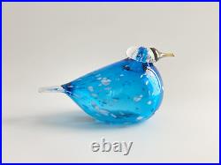 Oiva Toikka bird Blue Finch glass design Birds by Toikka Iittala Finland (NEW)