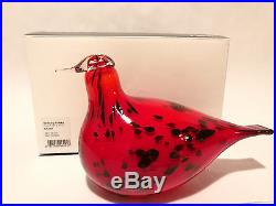 Oiva Toikka bird DALMA Red glass design Birds by Toikka Iittala Finland, BOX