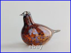 Oiva Toikka bird Pekkasiini Brown glass design Birds by Toikka Iittala Finland