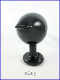 RARE Iittala Black Ibis Bird by Toikka Signed Art Glass Sculpture Figuruine Box