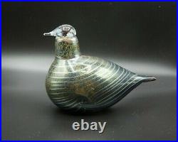 RARE Vintage Iittala Glass Bird by Oiva Toikka, Signed Nuutajarvi Vintage Duck