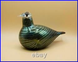 RARE Vintage Iittala Glass Bird by Oiva Toikka, Signed Nuutajarvi Vintage Duck