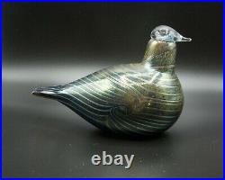 RARE Vintage Iittala Glass Bird by Oiva Toikka, Signed Nuutajarvi Vintage Long