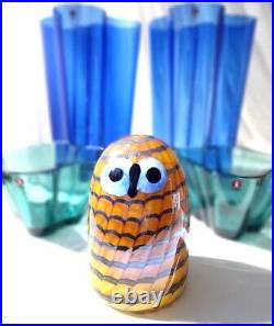 Rare Finnish Made Iittala Birds Toikka Owlet Bird Iittala Owl Child Glass Ob
