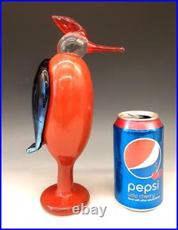 Rare IITTALA Art Glass OIVA TOIKKA Bird Signed CMOG 2019 Woodpecker 10 Figurine