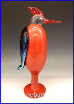 Rare IITTALA Art Glass OIVA TOIKKA Bird Signed CMOG 2019 Woodpecker 10 Figurine
