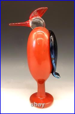 Rare IITTALA Art Glass OIVA TOIKKA Bird Signed CMOG 2019 Woodpecker 10 Figurine