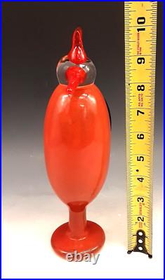 Rare IITTALA Art Glass OIVA TOIKKA Bird Signed CMOG 2019 Woodpecker 10 Figurine