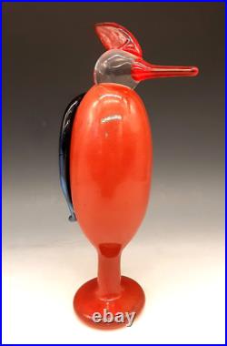 Rare IITTALA Art Glass OIVA TOIKKA Bird Signed CMOG 2019 Woodpecker 10 Figurine