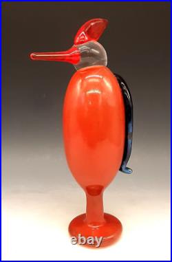 Rare IITTALA Art Glass OIVA TOIKKA Bird Signed CMOG 2019 Woodpecker 10 Figurine