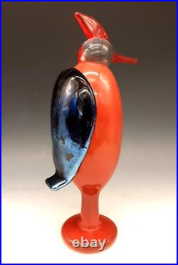 Rare IITTALA Art Glass OIVA TOIKKA Bird Signed CMOG 2019 Woodpecker 10 Figurine