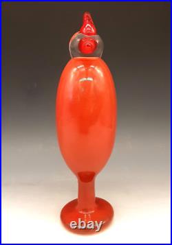Rare IITTALA Art Glass OIVA TOIKKA Bird Signed CMOG 2019 Woodpecker 10 Figurine