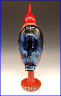 Rare IITTALA Art Glass OIVA TOIKKA Bird Signed CMOG 2019 Woodpecker 10 Figurine