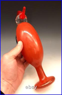 Rare IITTALA Art Glass OIVA TOIKKA Bird Signed CMOG 2019 Woodpecker 10 Figurine