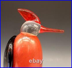 Rare IITTALA Art Glass OIVA TOIKKA Bird Signed CMOG 2019 Woodpecker 10 Figurine