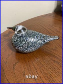 Rare Iittala Glas Finland Signed Oiva Toikka Nuutajaervi Spotted Crake With Label Rare Iittala Glas Finland Signed Oiva Toikka Nuutajaervi Spotted Crake With Label