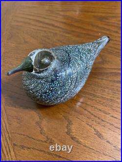 Rare Iittala Glas Finland Signed Oiva Toikka Nuutajaervi Spotted Crake With Label Rare Iittala Glas Finland Signed Oiva Toikka Nuutajaervi Spotted Crake With Label