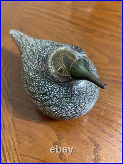 Rare Iittala Glas Finland Signed Oiva Toikka Nuutajaervi Spotted Crake With Label Rare Iittala Glas Finland Signed Oiva Toikka Nuutajaervi Spotted Crake With Label