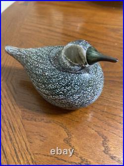 Rare Iittala Glas Finland Signed Oiva Toikka Nuutajaervi Spotted Crake With Label Rare Iittala Glas Finland Signed Oiva Toikka Nuutajaervi Spotted Crake With Label