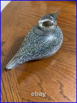 Rare Iittala Glas Finland Signed Oiva Toikka Nuutajaervi Spotted Crake With Label Rare Iittala Glas Finland Signed Oiva Toikka Nuutajaervi Spotted Crake With Label