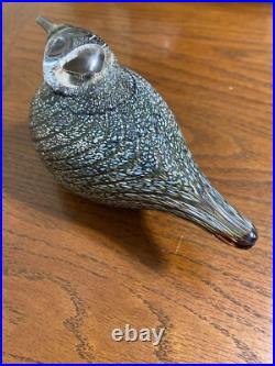 Rare Iittala Glas Finland Signed Oiva Toikka Nuutajaervi Spotted Crake With Label Rare Iittala Glas Finland Signed Oiva Toikka Nuutajaervi Spotted Crake With Label