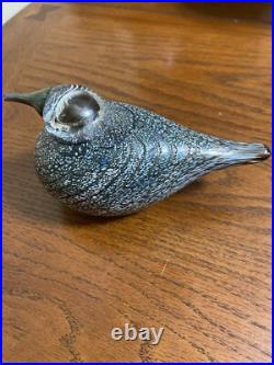 Rare Iittala Glas Finland Signed Oiva Toikka Nuutajaervi Spotted Crake With Label Rare Iittala Glas Finland Signed Oiva Toikka Nuutajaervi Spotted Crake With Label